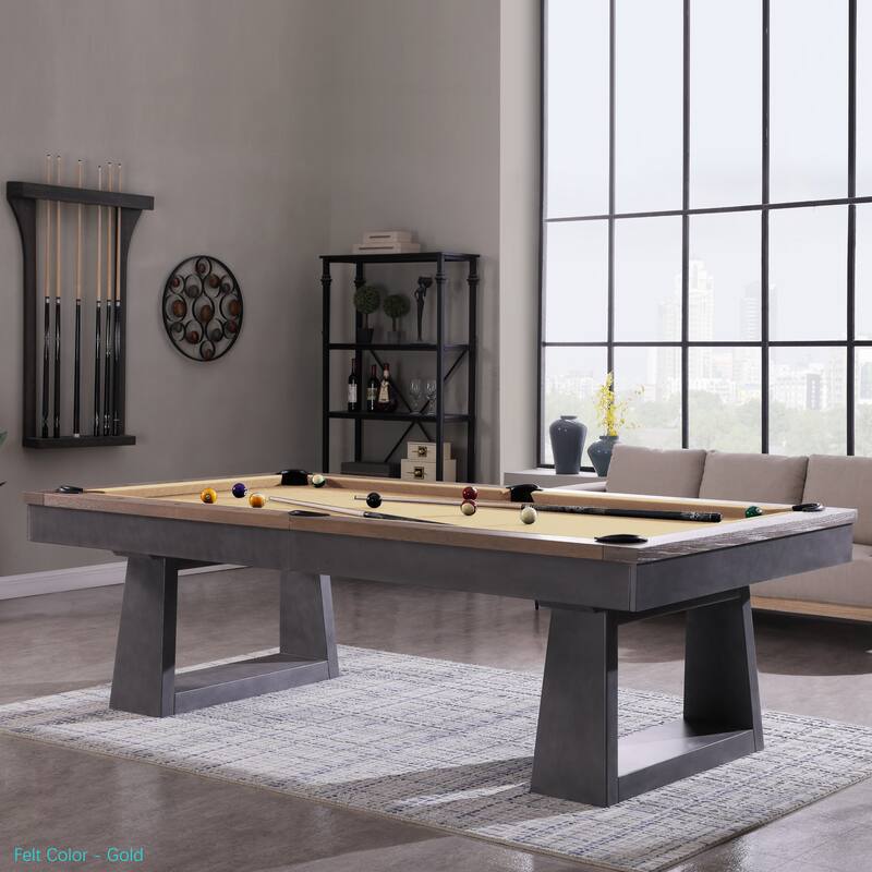 HESTON 8ft Billiard Slate Pool Table - Gold