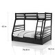 preview thumbnail 17 of 24, Cude Modern Twin over Full Solid Wood Bunk Bed Set by Furniture of America