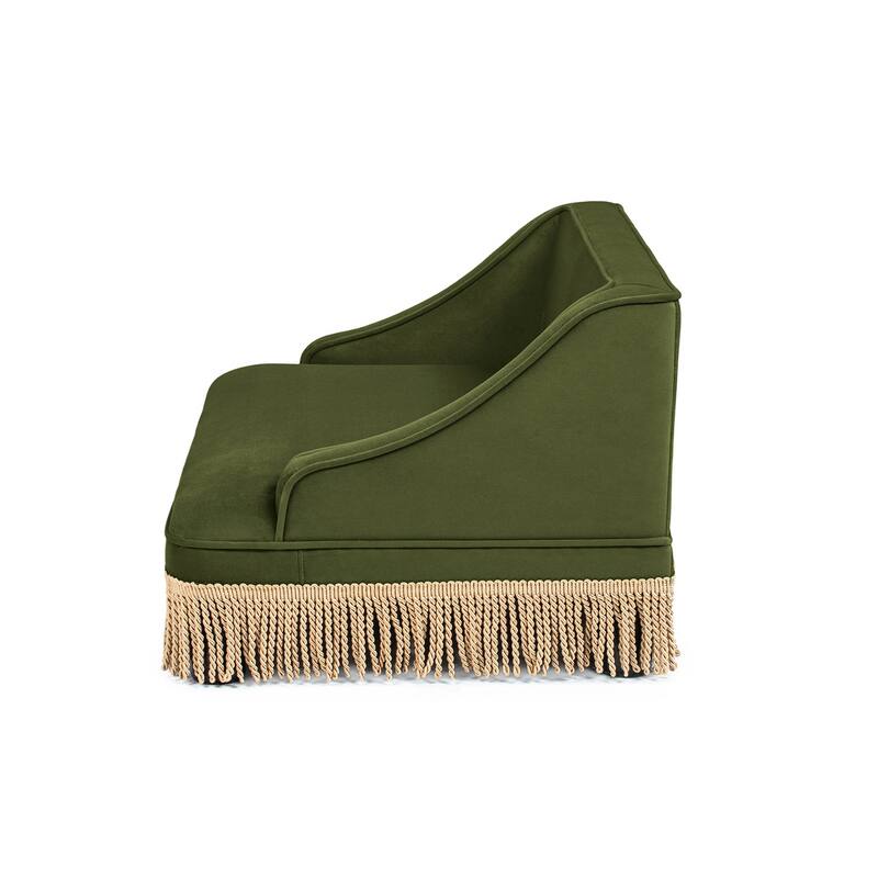 Jennifer Taylor Home Duchess 33" Medium Princess Pet Bed Sofa with Fringe Skirt