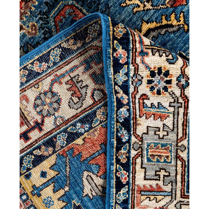 Serapi One-of-a-Kind Hand-Knotted Area Rug - Blue - 4' 1" x 5' 11"