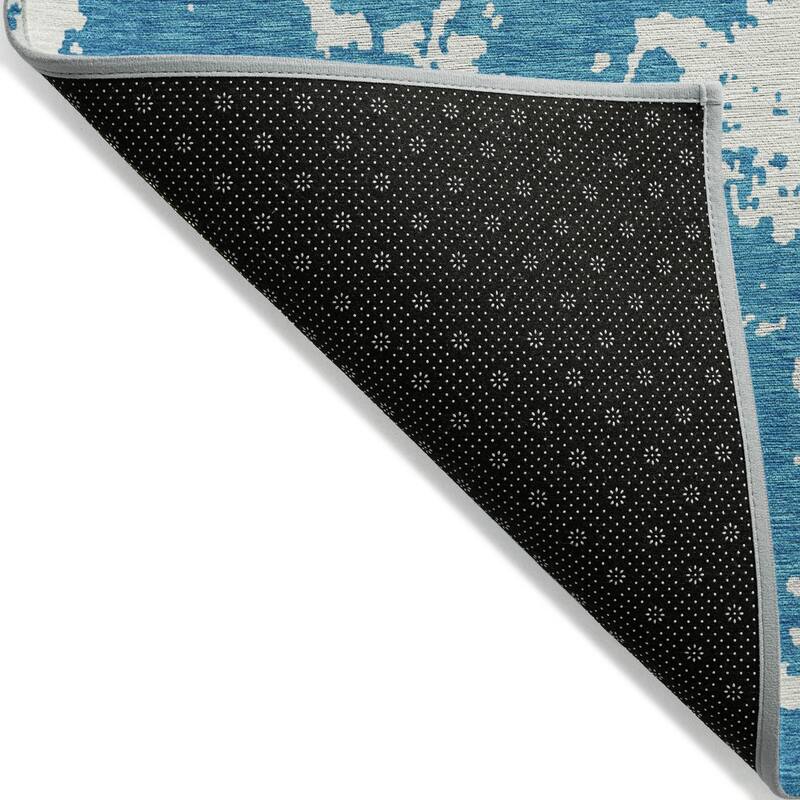 Machine Washable Indoor/ Outdoor Chantille Abstract Rug
