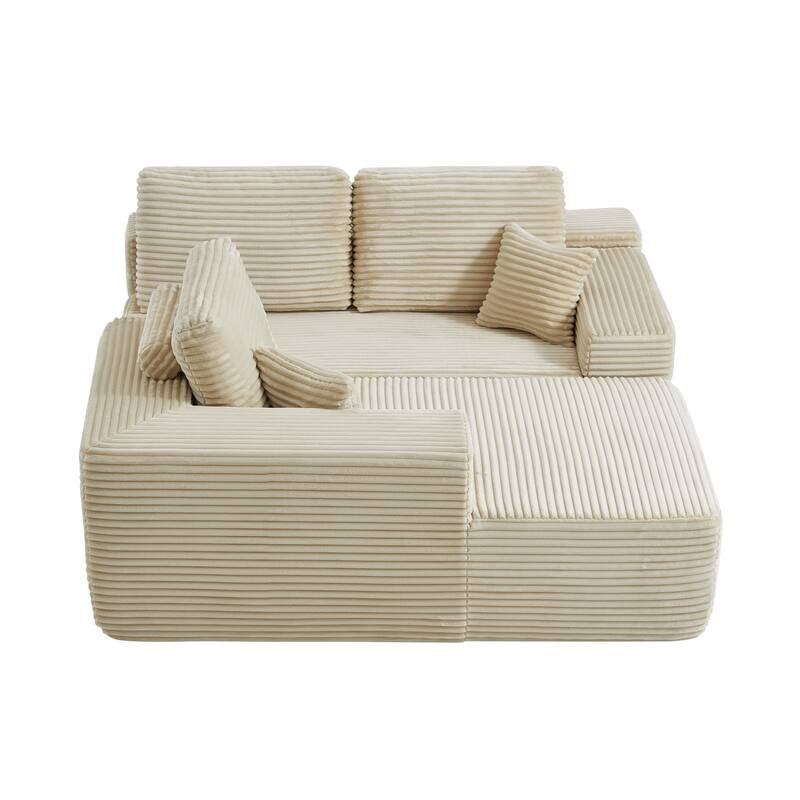 105" Cloud Sectional Couch with L-Shape Chaise,Modern Modular Sofa with Deep Seat, Upholstered Couches