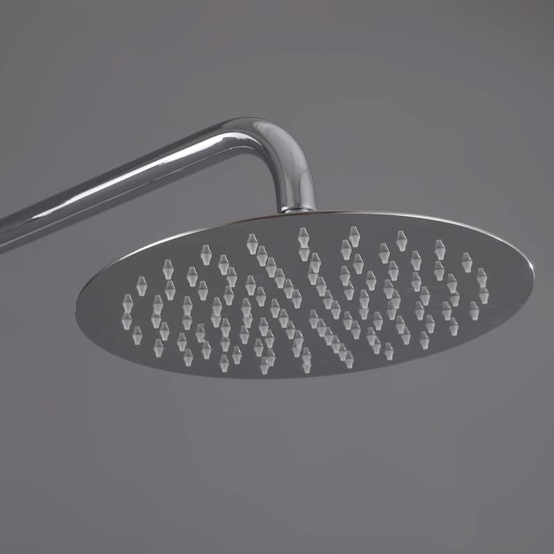 Rbrohant Wall Mounted Exposed Rain Combo Set, Shower System with 10" Showerhead and Handheld Showerhead