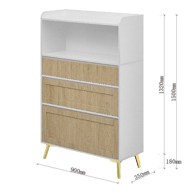 Modern Design Three Drawer Storage Cabinet,Bedroom Clothes Storage Can Be Used in Dining Room, Kitchen, Bedroom.