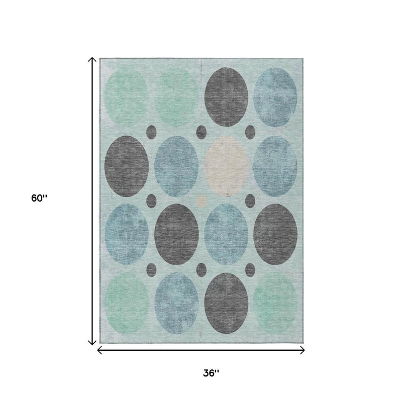 HomeRoots Geometric Transitional Rectangle Outdoor Rug