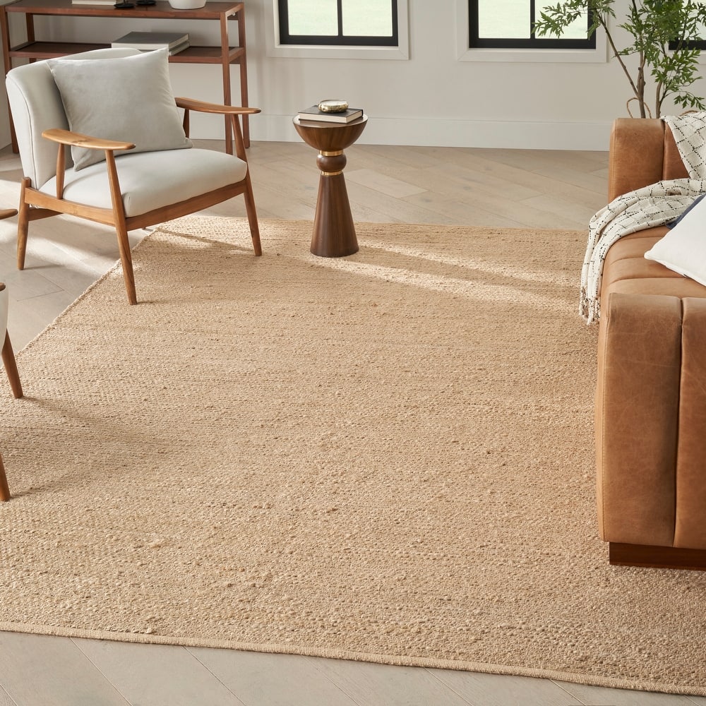 Nourison Natural Jute Indoor only Solid Area Rug