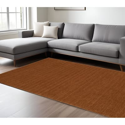HomeRoots Solid Color Casual Rectangle Area Rug