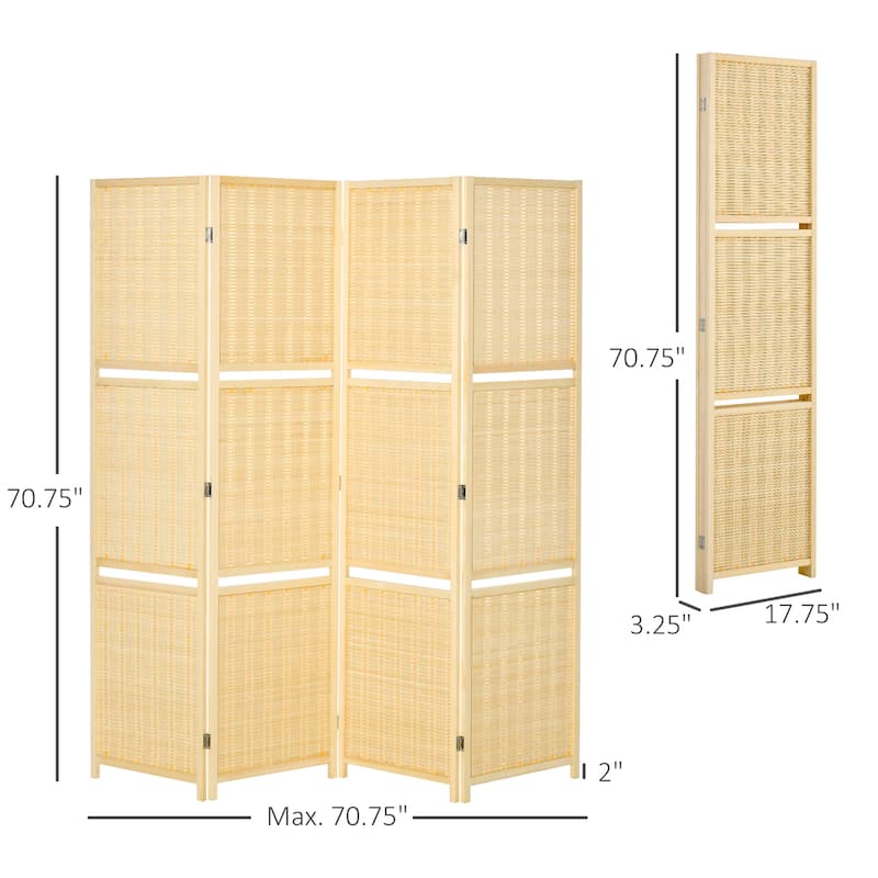 Freestanding Bamboo Privacy Screen Panel