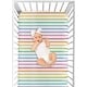 preview thumbnail 4 of 4, Sweet Jojo Designs Pastel Rainbow Striped Girl Fitted Crib Sheet Purple Pink Orange Yellow Sage Turquoise Blue Watercolor Stripe