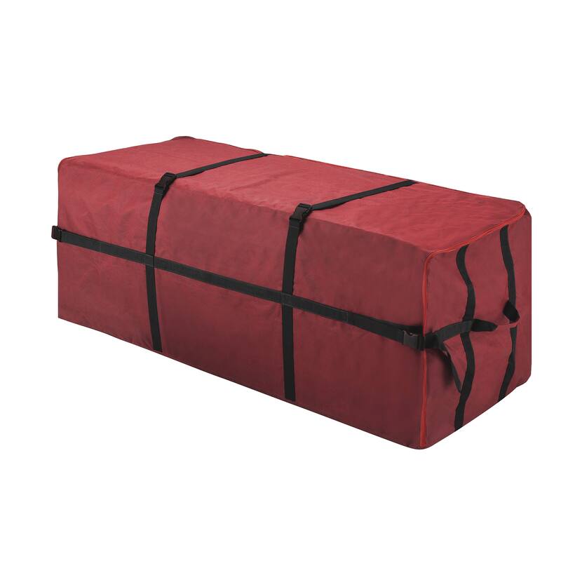 Elf Stor Red Christmas Tree Storage Bag Large 7.5 Ft Canvas Heavy Duty Zipper - Large, 7.5ft Tree