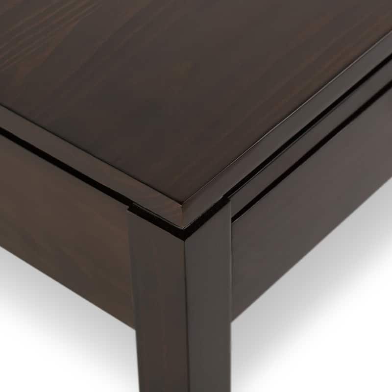 WYNDENHALL Essex SOLID WOOD 42 inch Wide Rectangle Contemporary Coffee Table in Mahogany Brown - 20"D x 42" W x 18.5"H