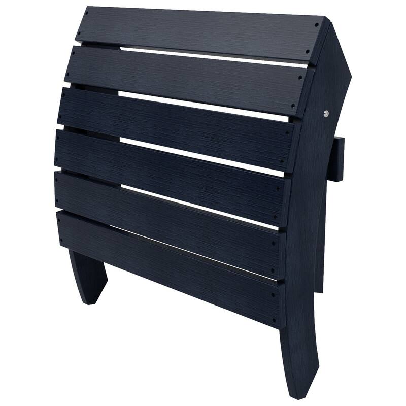 Vineyard HIPS Outdoor Folding Eco-Friendly Seashell Adirondack Chair with Ottoman & Side Table (3-Piece Set)