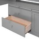 preview thumbnail 16 of 14, Wood Gray Twin High Loftbed Frame with Super Storage Space
