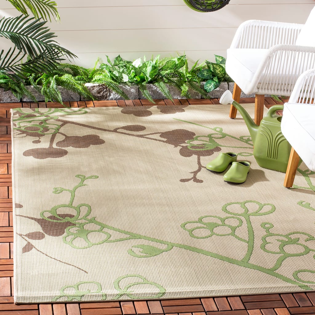 SAFAVIEH Courtyard Sweety Indoor /Outdoor Waterproof Patio Backyard Rug