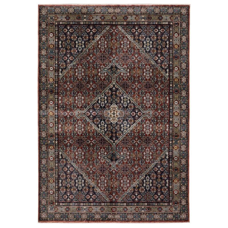 Esme Vintage Medallion Red/ Multi Area Rug - 2' 3" x 7' 6" - Runner