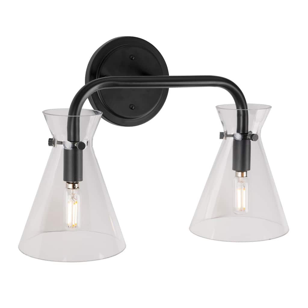 Forte Lighting 5733-02 Beaker 2 Light 16" Wide Bathroom Vanity Light