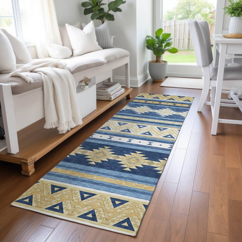 Machine Washable Indoor/ Outdoor Global Heston Chantille Rug