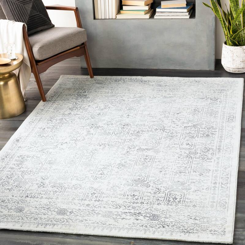 Livabliss Roma Vintage Traditional Area Rug - Cream/Grey - 2' x 2' 11"