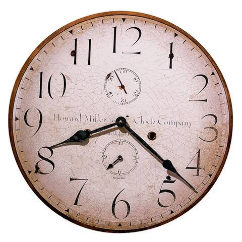 Howard Miller H. Miller 18 Inch Rustic, Industrial, Old World Style Distressed, Round Wall Clock