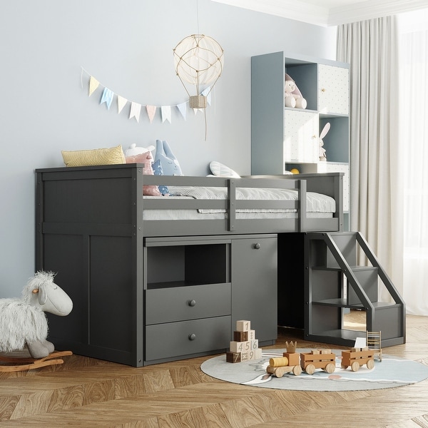 Low study loft bed full size outlet