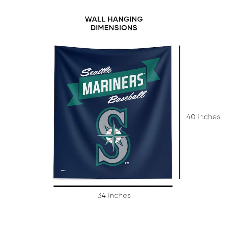 MLB Premium Mariners Printed Wall Hanging - 34"x40"
