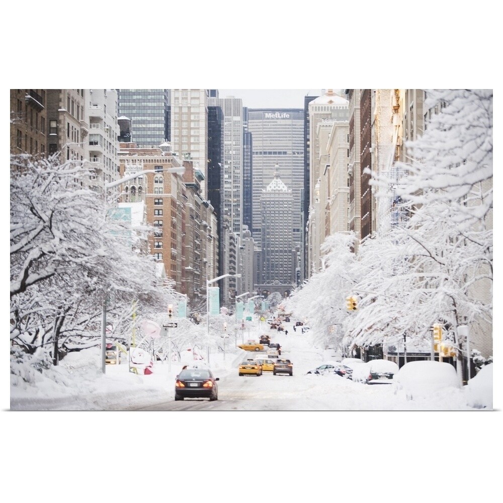Shop Usa New York City Park Avenue In Winter Poster Print