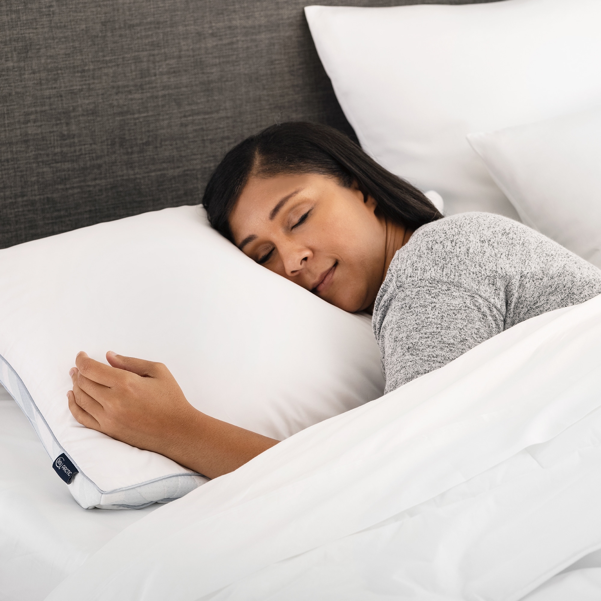 Serta Arctic 15x Cooling Fiber Gusseted Bed Pillow Powered by REACTEX White