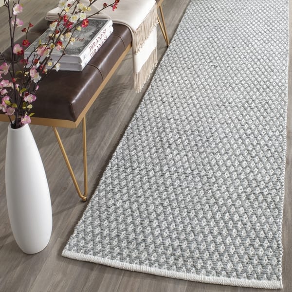 slide 2 of 6, SAFAVIEH Handmade Boston Veda Coastal Cotton Flatweave Rug 2'3" x 7' Runner - Grey