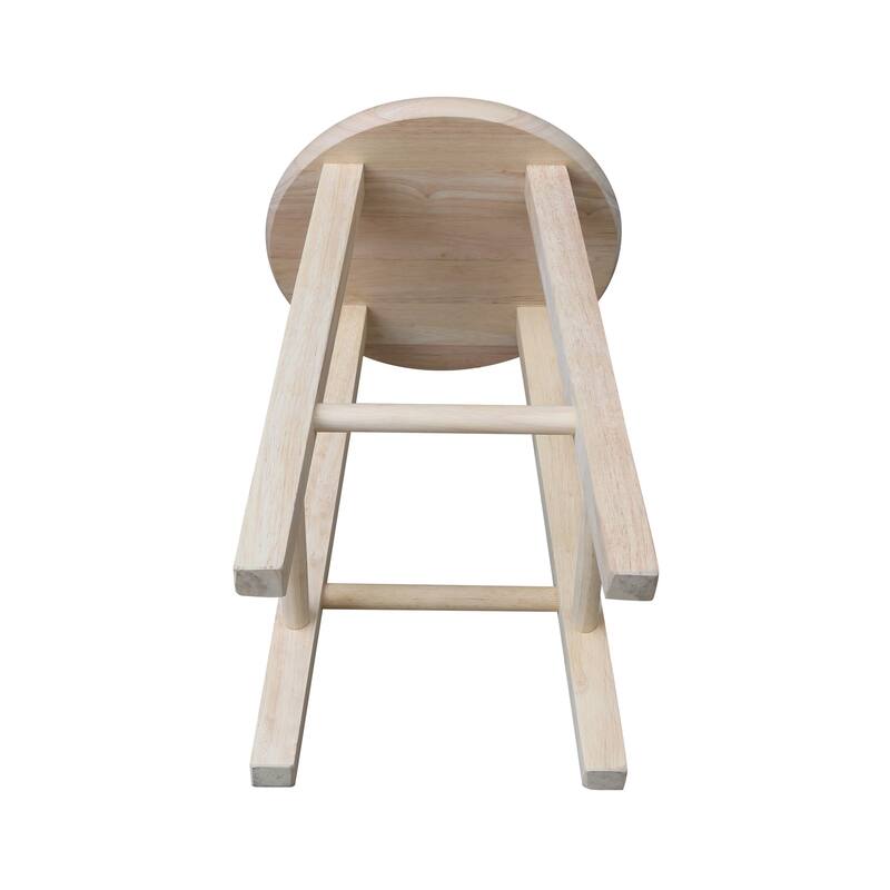 International Concepts Unfinished Round Top Stool