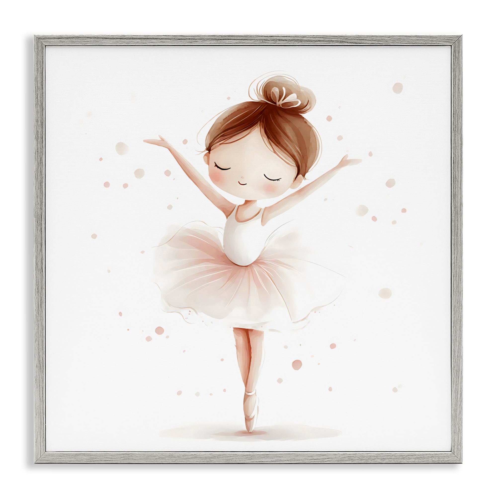 Stupell Delicate Little Ballerina Girl Framed Giclee Art Design By Creative Studio