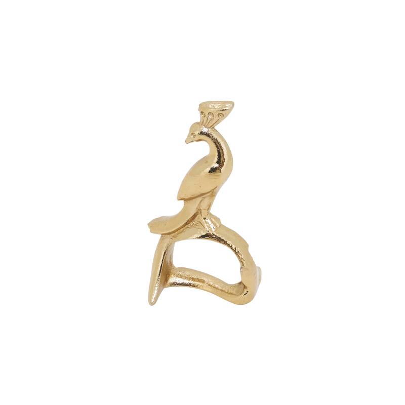 Peacock Napkin Ring (Set of 4) - Gold - Set of 4