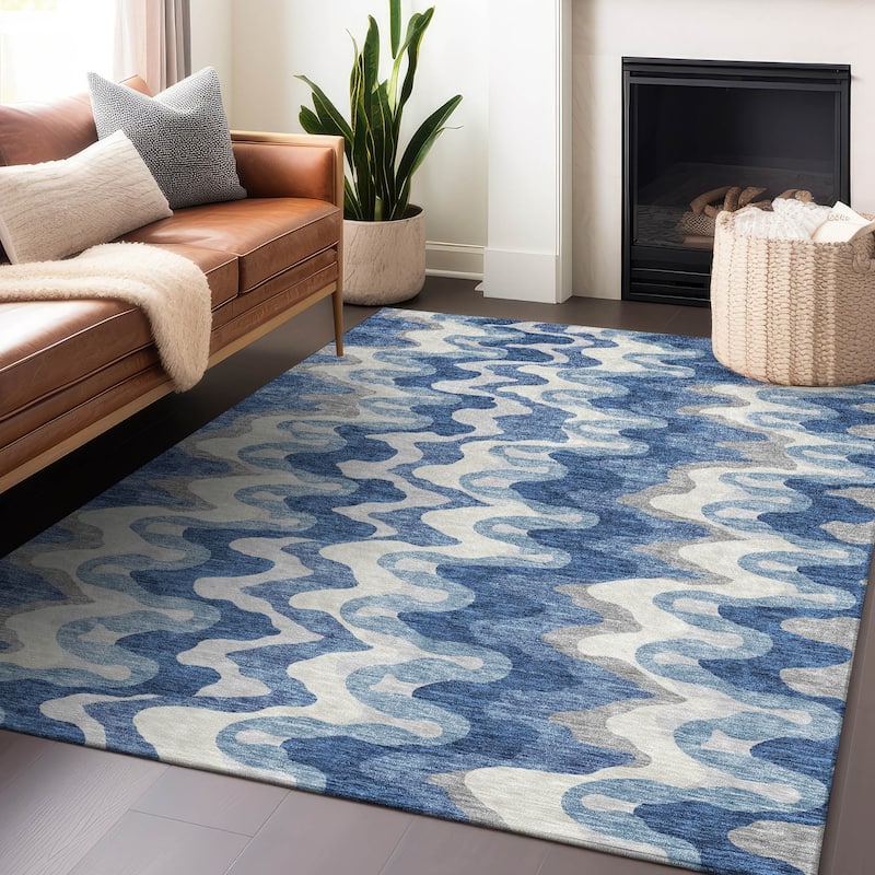Premium Washable Super Soft Abstract Stripes Mayfield Rug