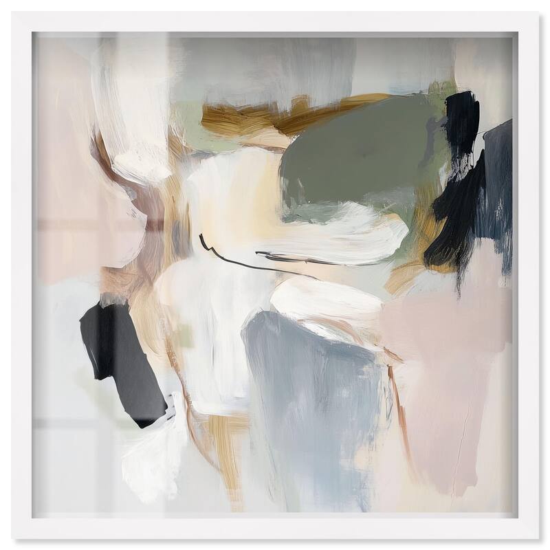 Softened Encounters II Shadowbox by Art Remedy - White - 12" x 12"