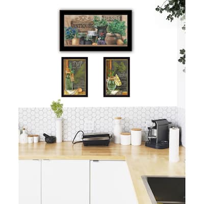 Trendy Decor 4U "Antiques & Herbs" Printed Framed Wall Art by Ed Wargo
