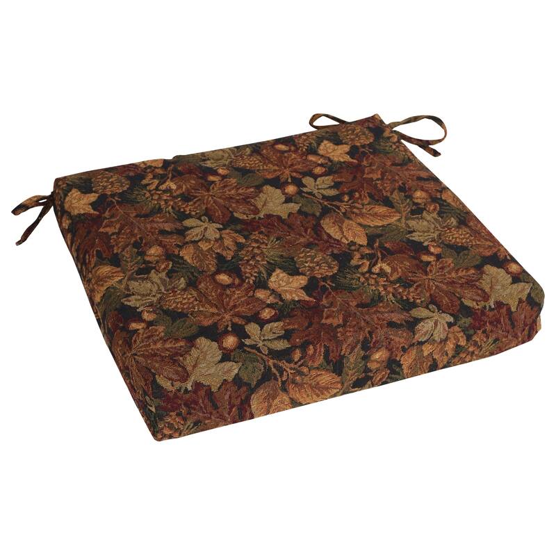 20-inch by 19-inch Tapestry Chair Cushion (Multiple Patterns, Set of 1,2, or 4) - 20 x 19 - Autumn Harvest - Single