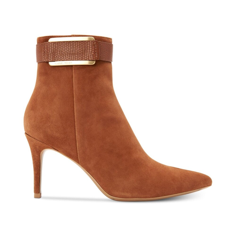 calvin klein fara leather booties