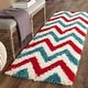 preview thumbnail 3 of 10, SAFAVIEH Kids Shag Dula Chevron Nursery Playroom 2-inch Thick Rug