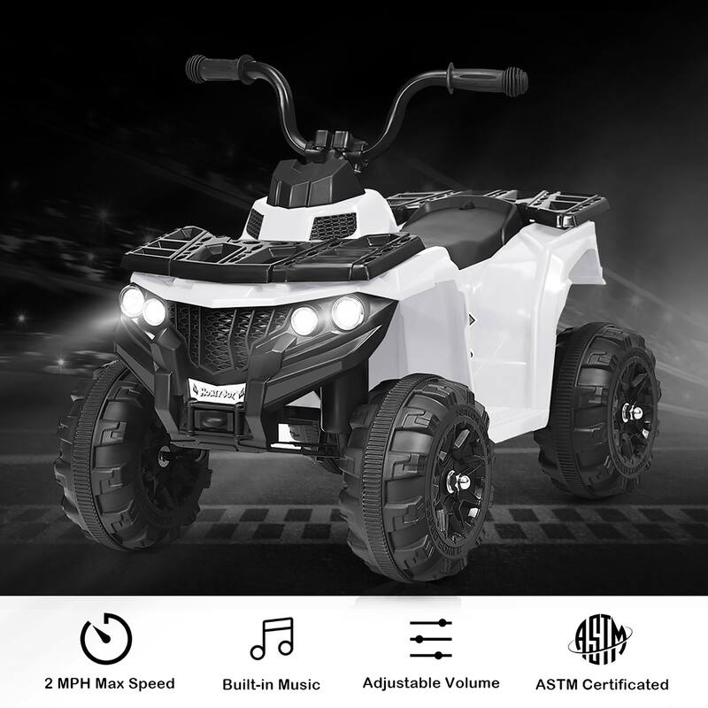 Gymax Kids Ride On Car 6V Battery Powered ATV w/4 Anti-skid Wheels