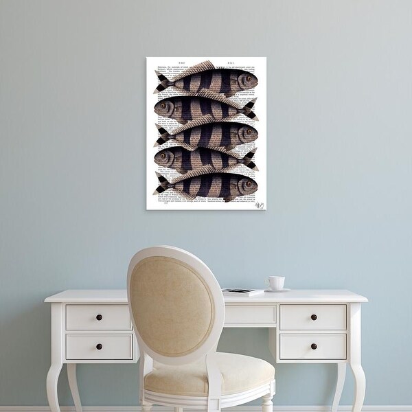 Easy Art Prints Fab Funky's 'Five Striped Fish' Premium Canvas Art
