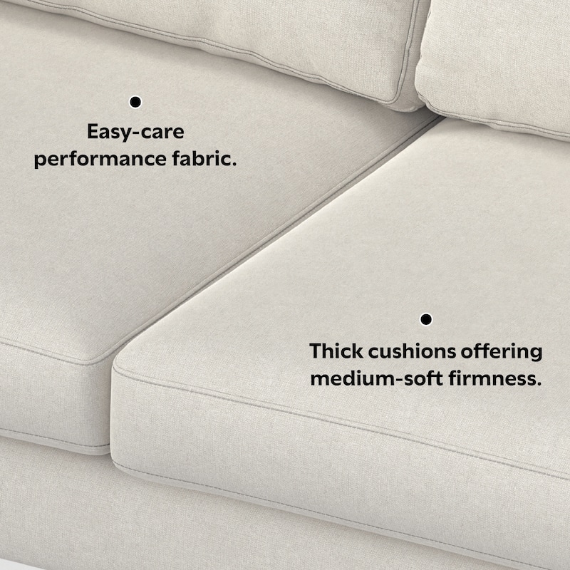 WYNDENHALL Lana 76-inch Sofa and Ottoman Set in Tightly Woven Performance Fabric