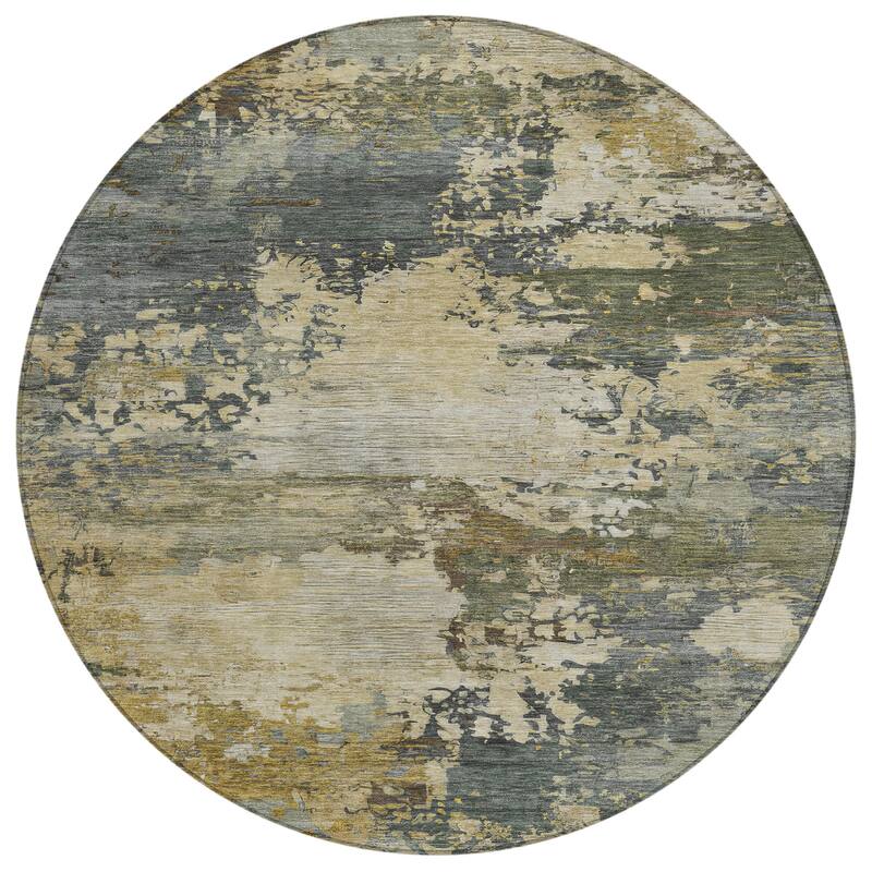 HomeRoots Abstract Transitional Rectangle Outdoor Rug