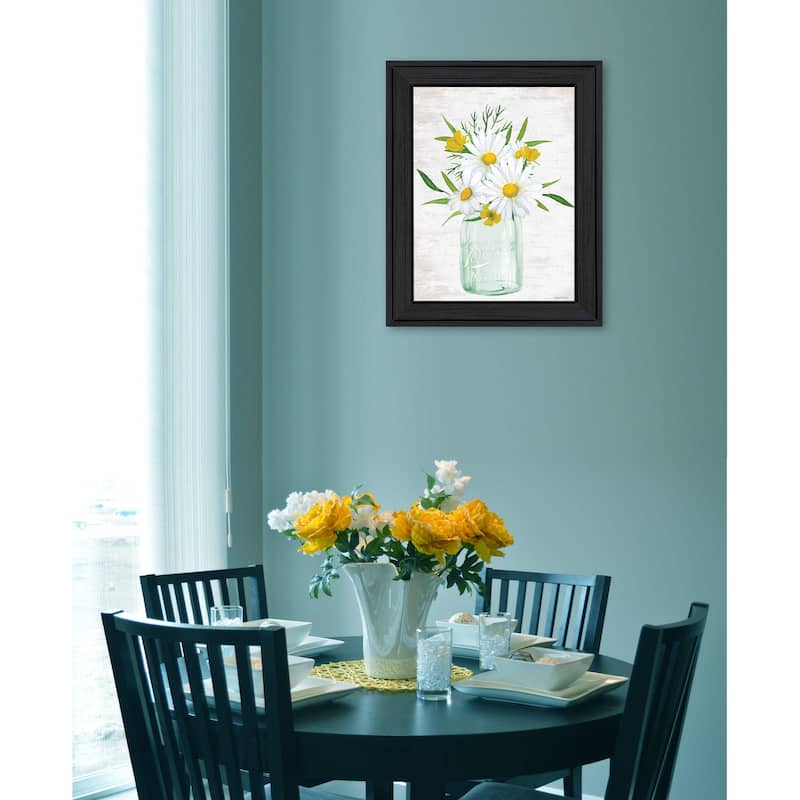 TrendyDecor4U Contemporary "Floral Bouquet 3" Framed Print Wall Art