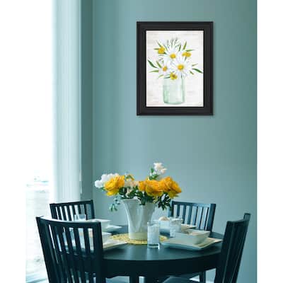 TrendyDecor4U Contemporary "Floral Bouquet 3" Framed Print Wall Art