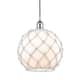 Option Polished Chrome / White Glass with White Rope