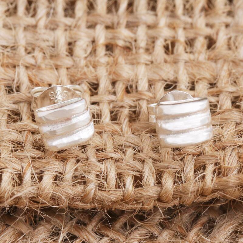 Novica Handmade Navigate Sterling Silver Stud Earrings