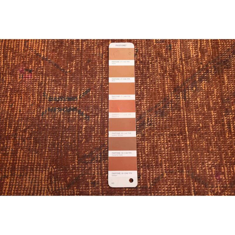 ECARPETGALLERY Hand-knotted Color Transition Burnt Orange Wool Rug - 4'9 x 8'6