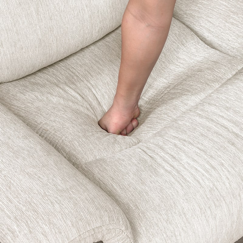 Nadalia 40" Chenille and Microfiber Manual Recliner - Tab Pull Motion