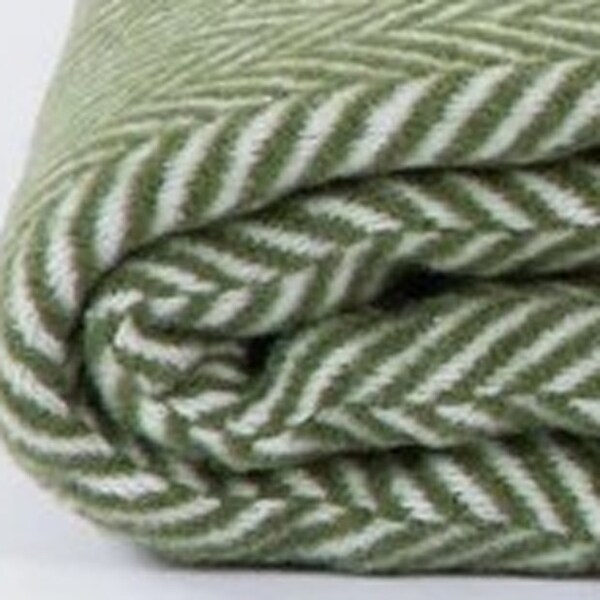 Green sales herringbone blanket