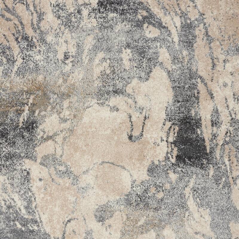 Janey Power Loomed Distressed Abstract Modern Stain Resistant Area Rug By HomeRoots - 72' X '48' X '0.75