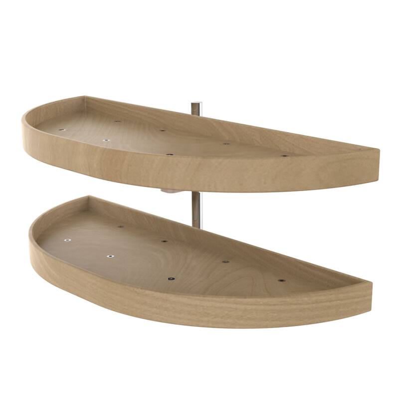 Rev-a-Shelf 35" Lazy Susan Half-Moon Shaped 2-Shelf Turner, 4WLS882-35-570 - Brown - 35 Inch